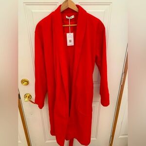 NWT Grace Karen Red Coat W/belt - Gorgeous - Large